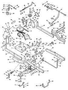 Frame, Drive And Lift 2 Diagram and Parts List for 62542C (K00000001-K99999999)(1991) Lawn Boy Lawn Tractor